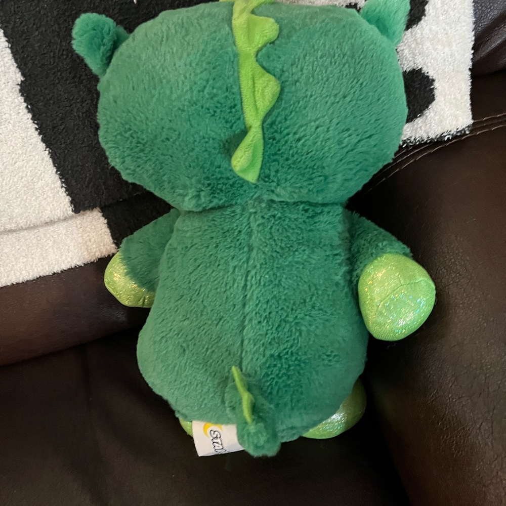 Vintage Plush Green Dragon Star Belly Nightlight Stuffed Toy - Picture 7 of 15